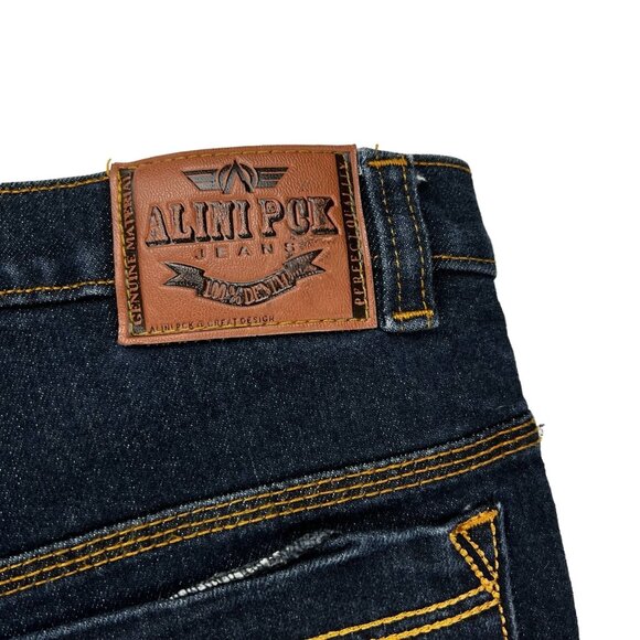 Alini PCK Jeans Women's Denim Jeans Size 33 Stretch Mid Rise Slim Leg Navy - Picture 7 of 12